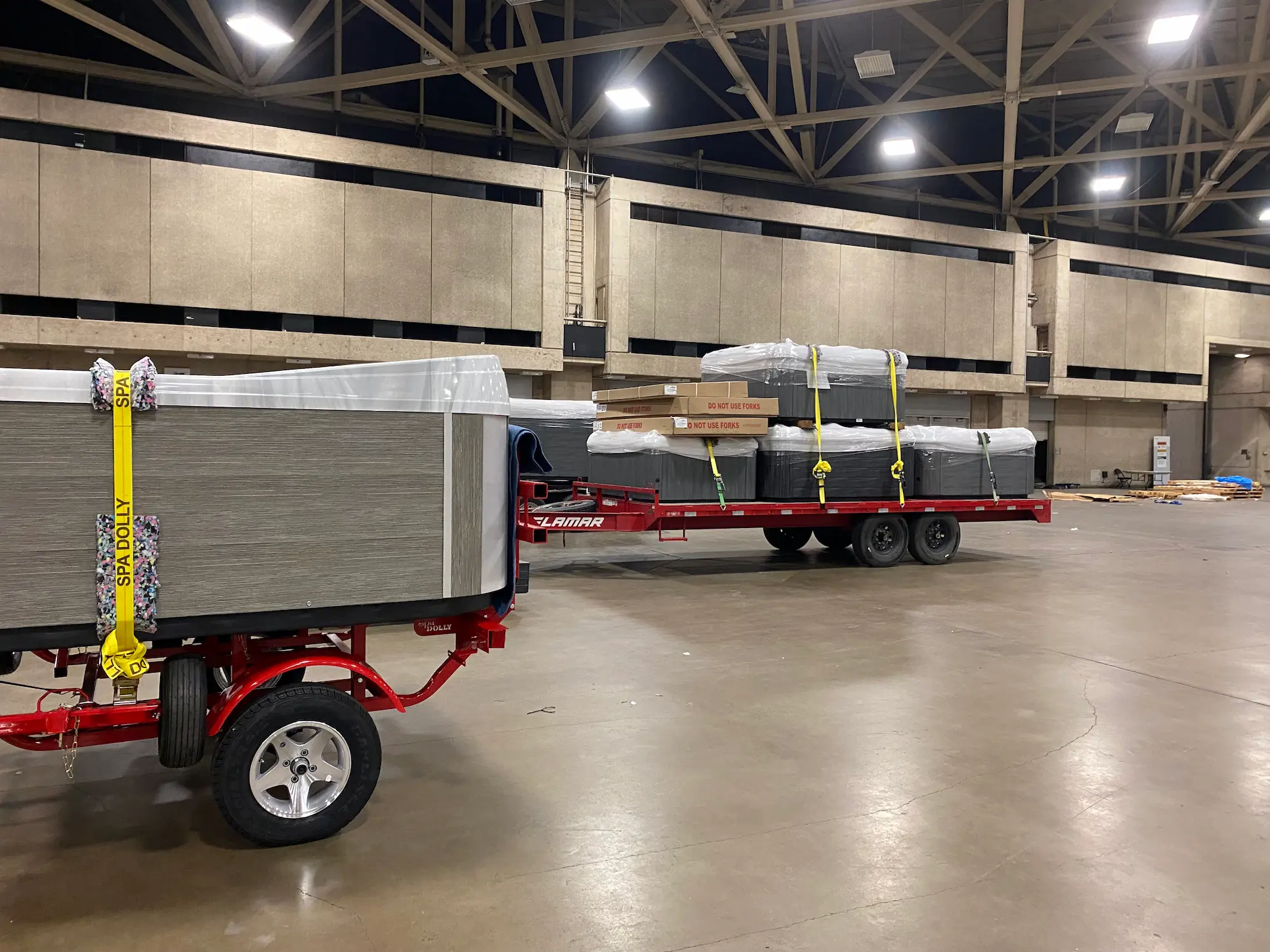 Inside view of our moving trailer