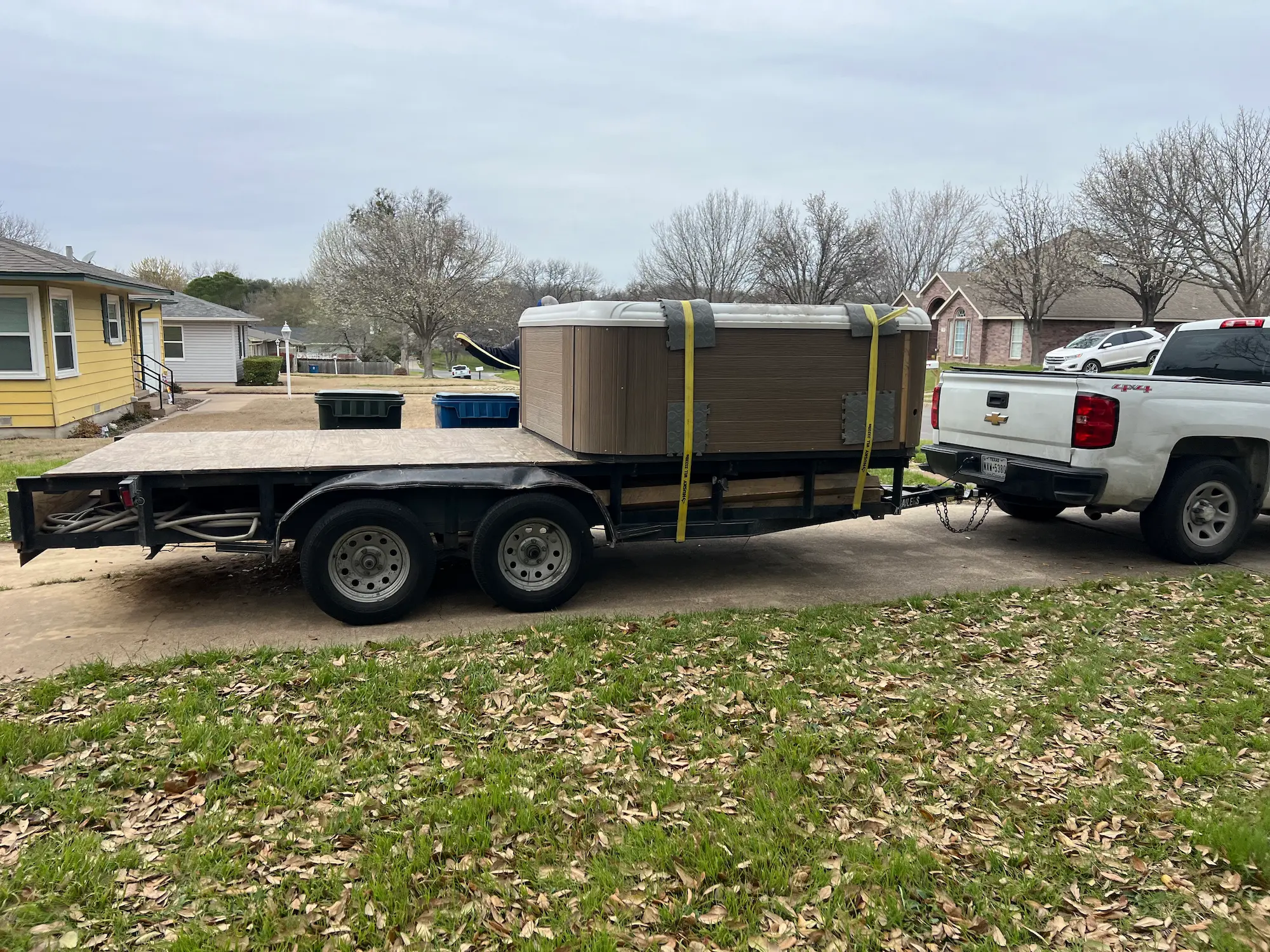 Professional spa moving trailer